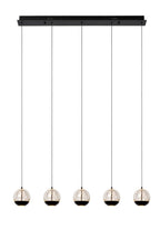 SENTUBAL - Pendant light - LED Dimmable - 5x5.3W 2700K - Black