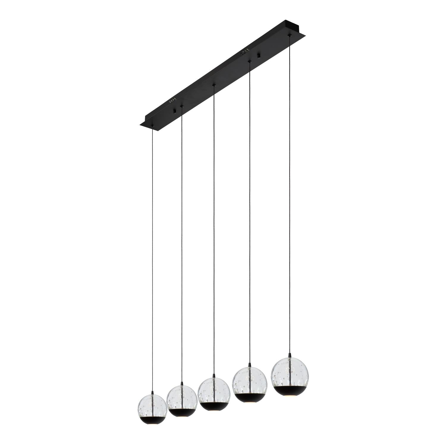 SENTUBAL - Pendant light - LED Dimmable - 5x5.3W 2700K - Black