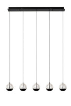 SENTUBAL - Pendant light - LED Dimmable - 5x5.3W 2700K - Black