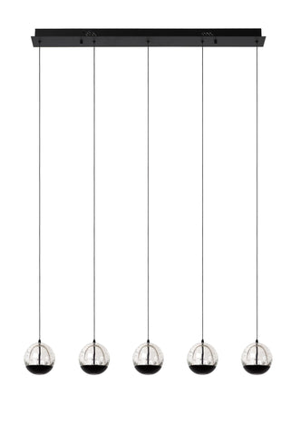 SENTUBAL - Pendant light - LED Dimmable - 5x5.3W 2700K - Black