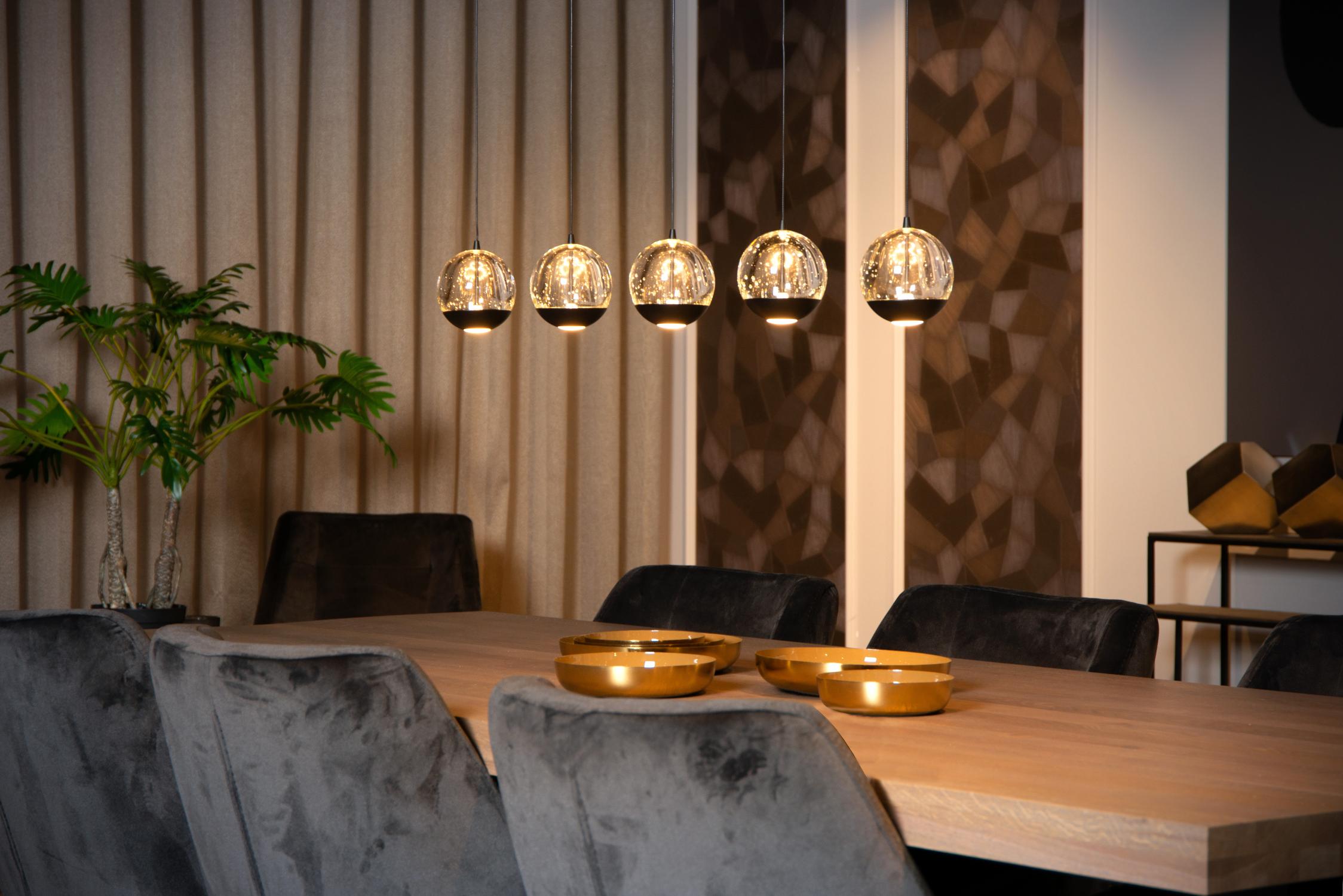 SENTUBAL - Pendant light - LED Dimmable - 5x5.3W 2700K - Black