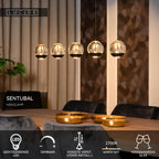SENTUBAL - Pendant light - LED Dimmable - 5x5.3W 2700K - Black