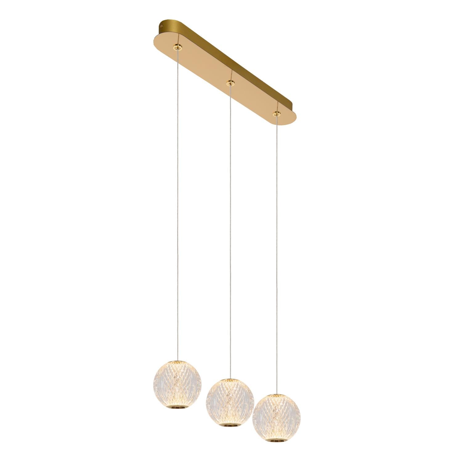 CINTRA - Pendant light - LED Dimmable - 3x4.7W 2700K - Transparent