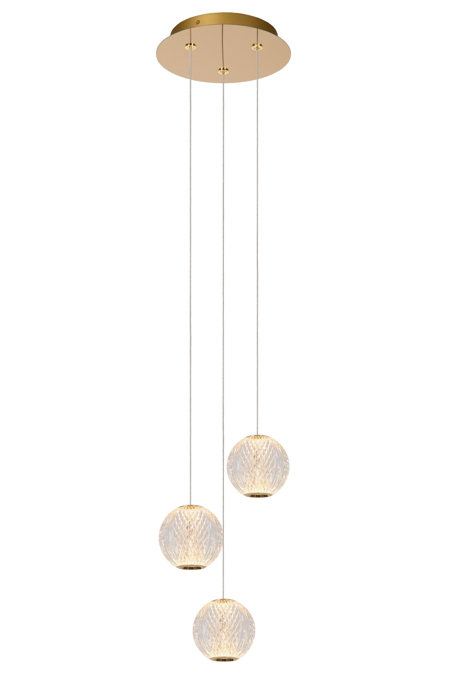 CINTRA - Pendant light - Ø 25 cm - LED Dimmable - 3x4.7W 2700K - Transparent