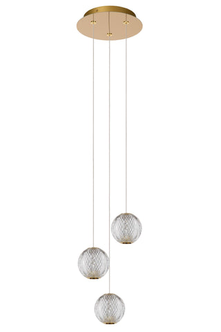 CINTRA - Pendant light - Ø 25 cm - LED Dimmable - 3x4.7W 2700K - Transparent