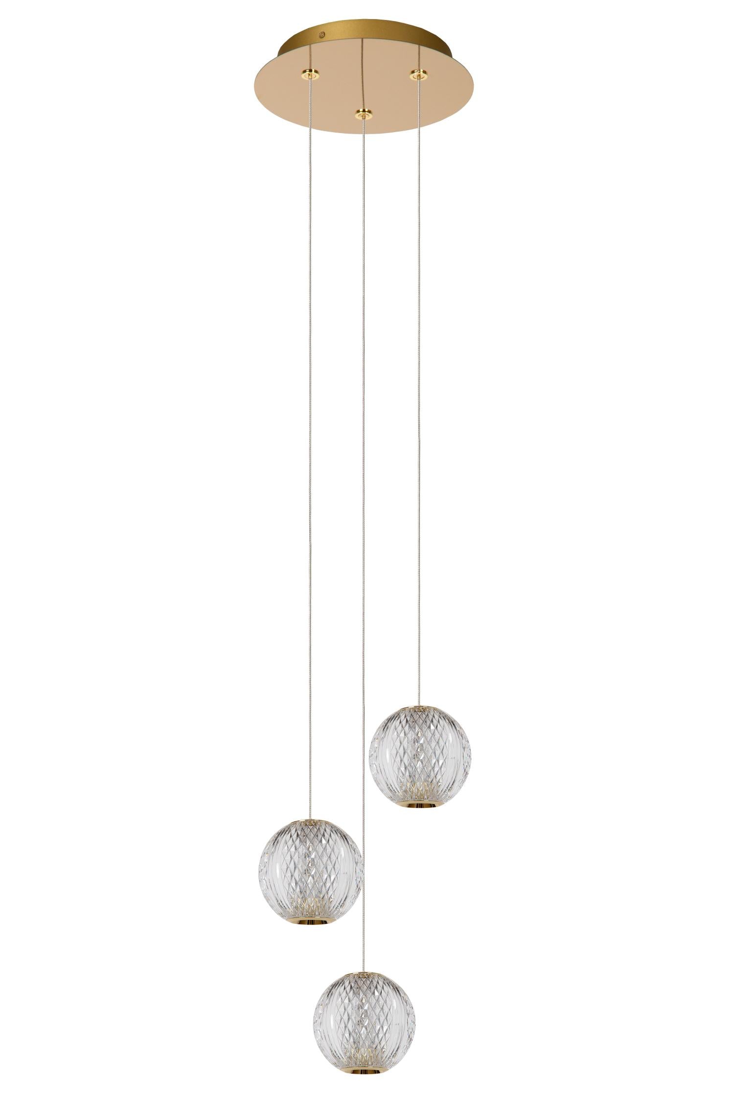 CINTRA - Pendant light - Ø 25 cm - LED Dimmable - 3x4.7W 2700K - Transparent