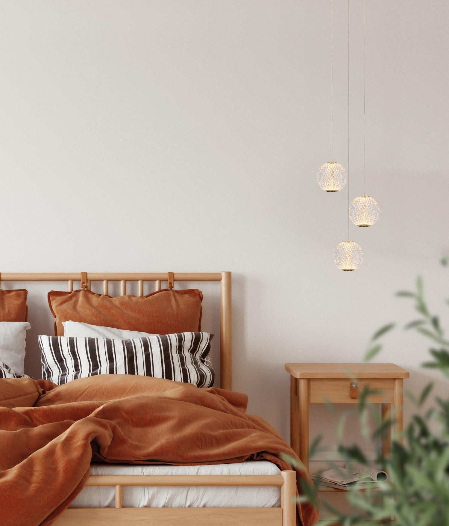 CINTRA - Pendant light - Ø 25 cm - LED Dimmable - 3x4.7W 2700K - Transparent