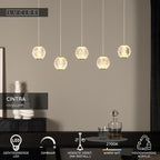 CINTRA - Suspension - LED Var. - 5x4,7W 2700K - Transparent