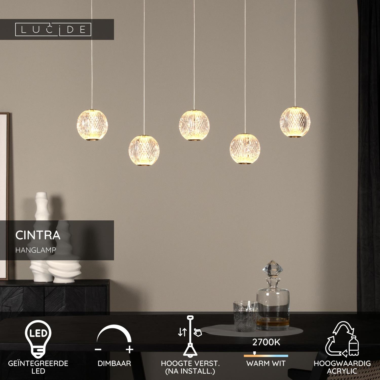 CINTRA - Suspension - LED Var. - 5x4,7W 2700K - Transparent