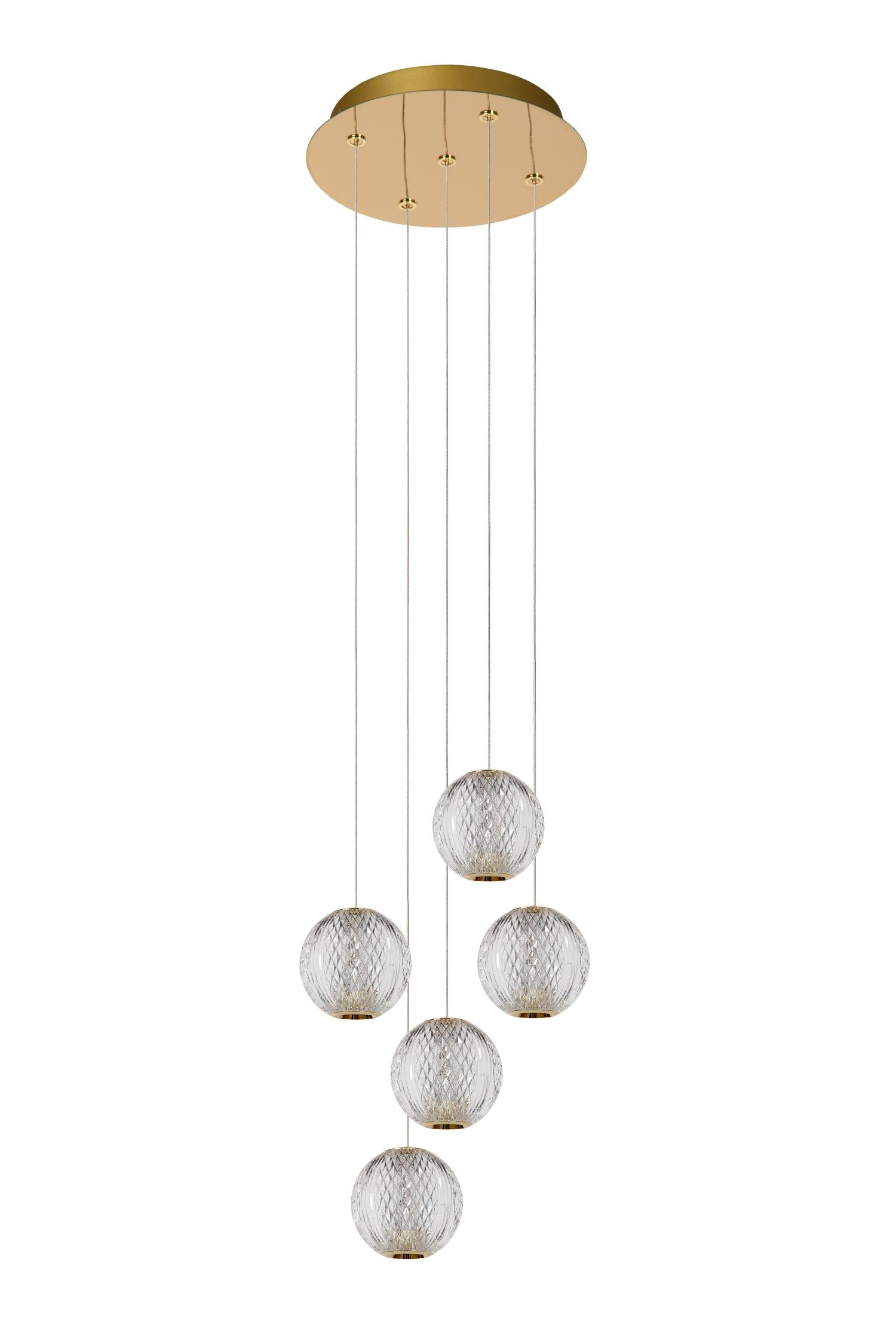 CINTRA - Suspension - Ø 32 cm - LED Var. - 5x4,7W 2700K - Transparent