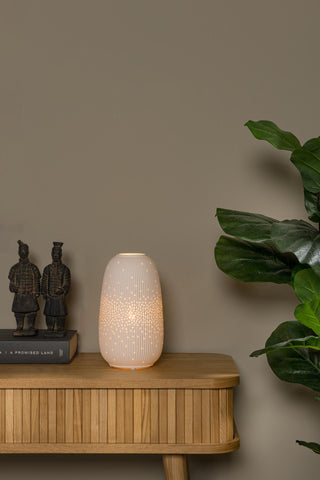 FLORES - Lampe de table - Ø 14,1 cm - 1xE14 - Blanc