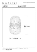 FLORES - Lampe de table - Ø 14,1 cm - 1xE14 - Blanc