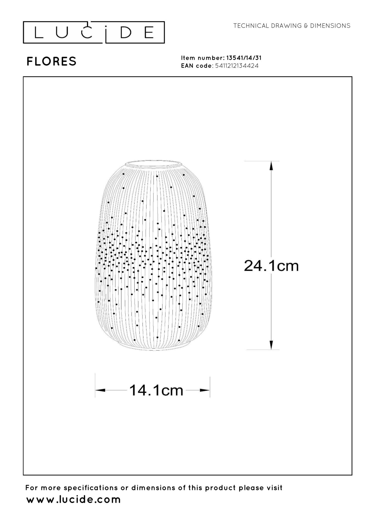 FLORES - Table lamp - Ø 14.1 cm - 1xE14 - White