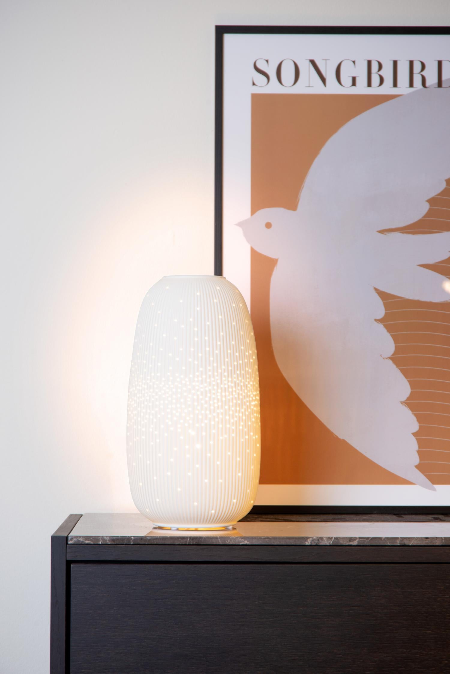 FLORES - Lampe de table - Ø 17,5 cm - 1xE14 - Blanc