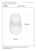 FLORES - Lampe de table - Ø 17,5 cm - 1xE14 - Blanc