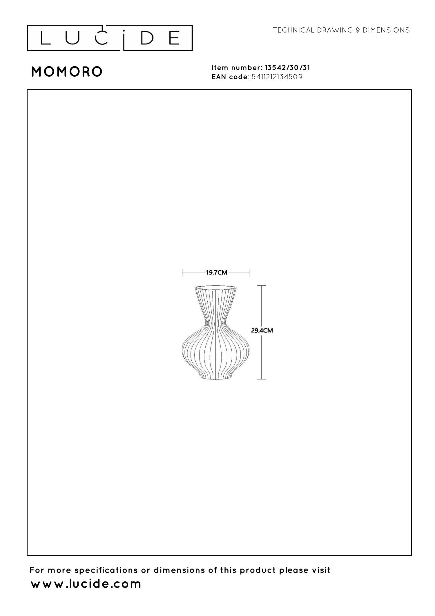 MOMORO - Lampe de table - 1xE14 - Blanc