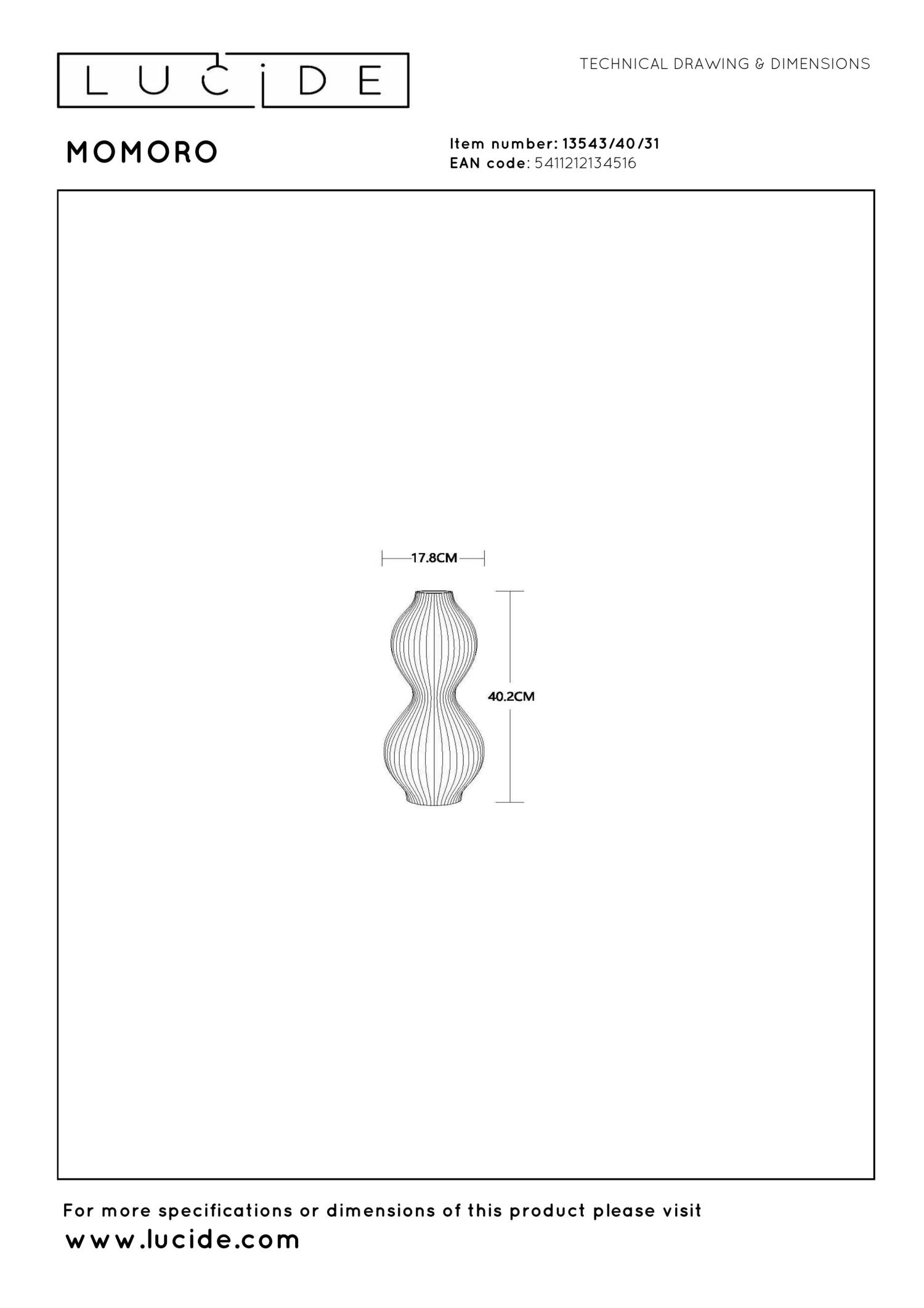 MOMORO - Tafellamp - 1xE14 - Wit
