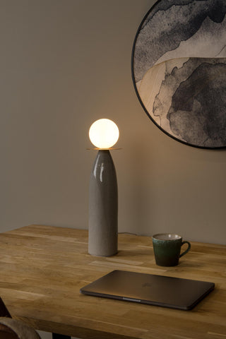 FIGARO - Tafellamp - Ø 12 cm, H 45cm - 1xG9 - Grijs