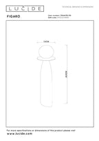 FIGARO - Tafellamp - Ø 12 cm, H 48 cm - 1xG9 - Grijs