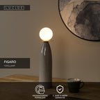 FIGARO - Tafellamp - Ø 12 cm, H 48 cm - 1xG9 - Grijs
