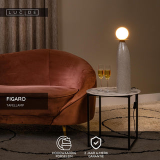 FIGARO - Tafellamp - Ø 12 cm, H 53,5cm - 1xG9 - Grijs