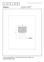 RONDA - Lampe de table - 1xE27 - Blanc