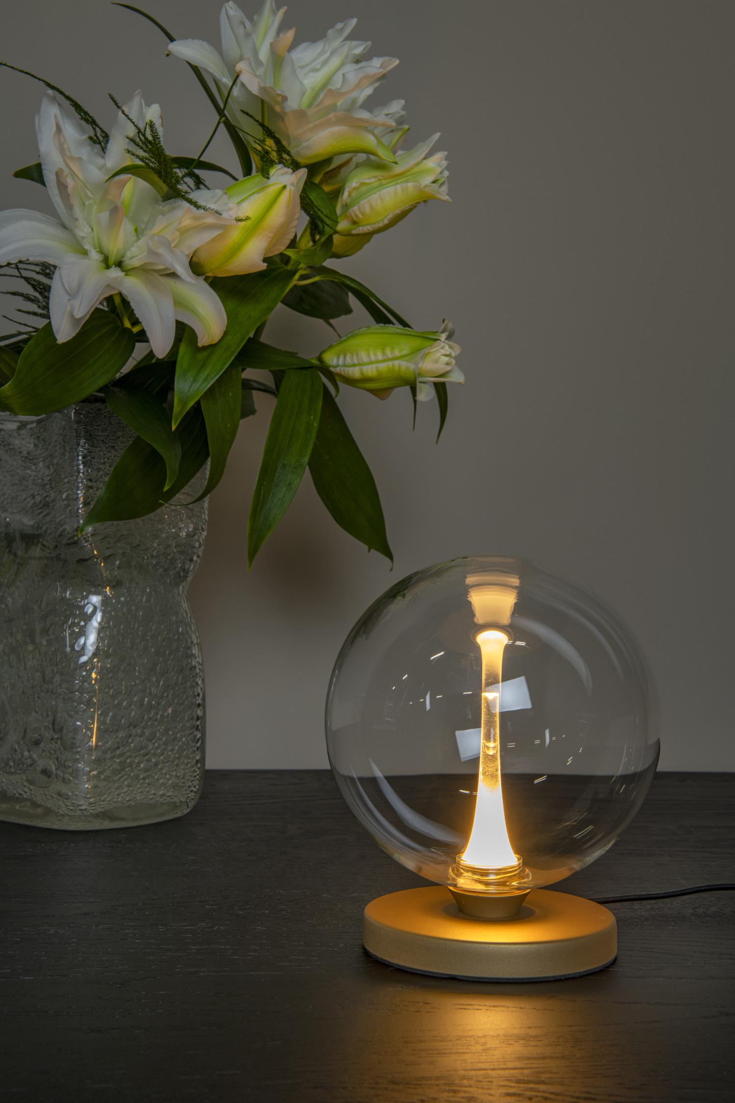 GISELA - Lampe de table - Ø 16 cm - LED Dimmable - 1x5W 2700K - Transparent