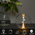 GISELA - Lampe de table - Ø 16 cm - LED Dimmable - 1x5W 2700K - Transparent