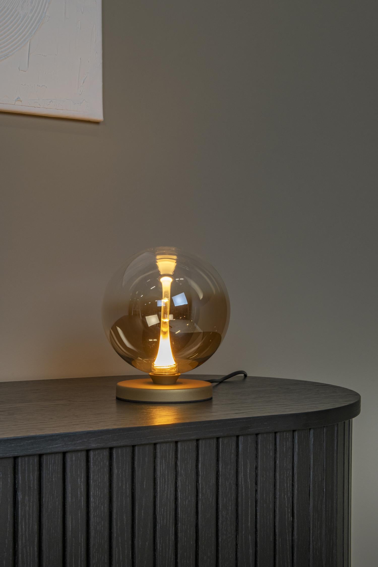 GISELA - Lampe de table - Ø 16 cm - LED Dimmable - 1x5W 2700K - Ambre