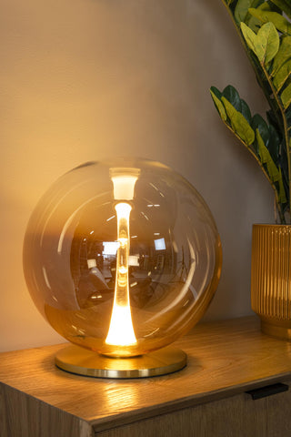 GISELA - Tafellamp - Ø 30 cm - LED Dimb. - 1x12W 2500K - Amber