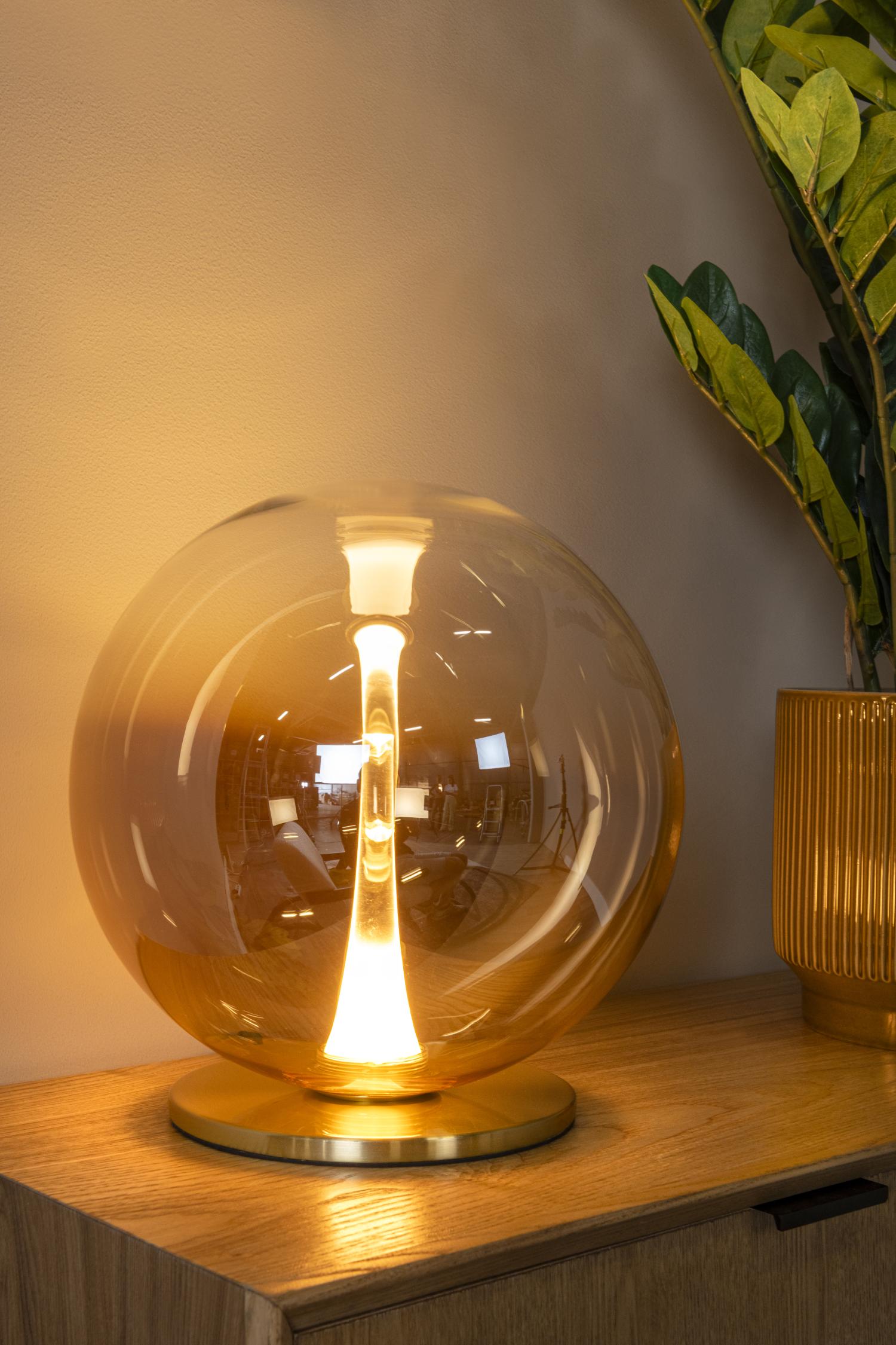 GISELA - Lampe de table - Ø 30 cm - LED Dimmable - 1x12W 2500K - Ambre