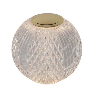 CINTRA - Rechargeable table lamp - Battery - Ø 9 cm - LED 3 StepDim - 1x1.5W 2700K - Transparent