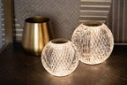 CINTRA - Rechargeable table lamp - Battery - Ø 9 cm - LED 3 StepDim - 1x1.5W 2700K - Transparent