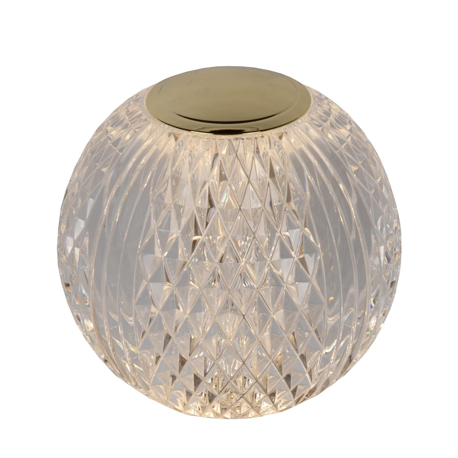 CINTRA - Rechargeable table lamp - Battery - Ø 11 cm - LED 3 StepDim - 1x2W 2700K - Transparent