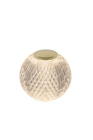 CINTRA - Rechargeable table lamp - Battery - Ø 9 cm - LED 3 StepDim - 1x1.5W 3000K - Transparent