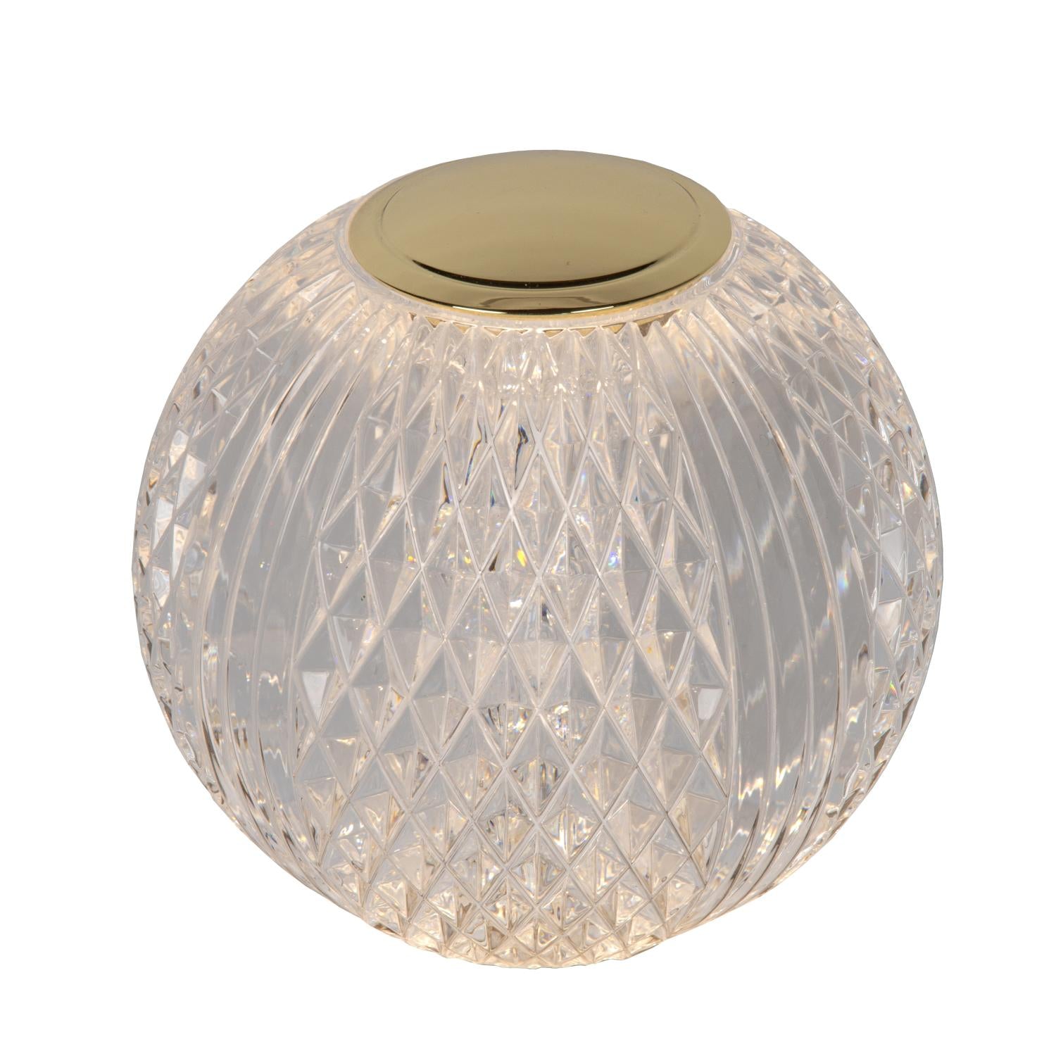CINTRA - Rechargeable table lamp - Battery - Ø 9 cm - LED 3 StepDim - 1x1.5W 3000K - Transparent