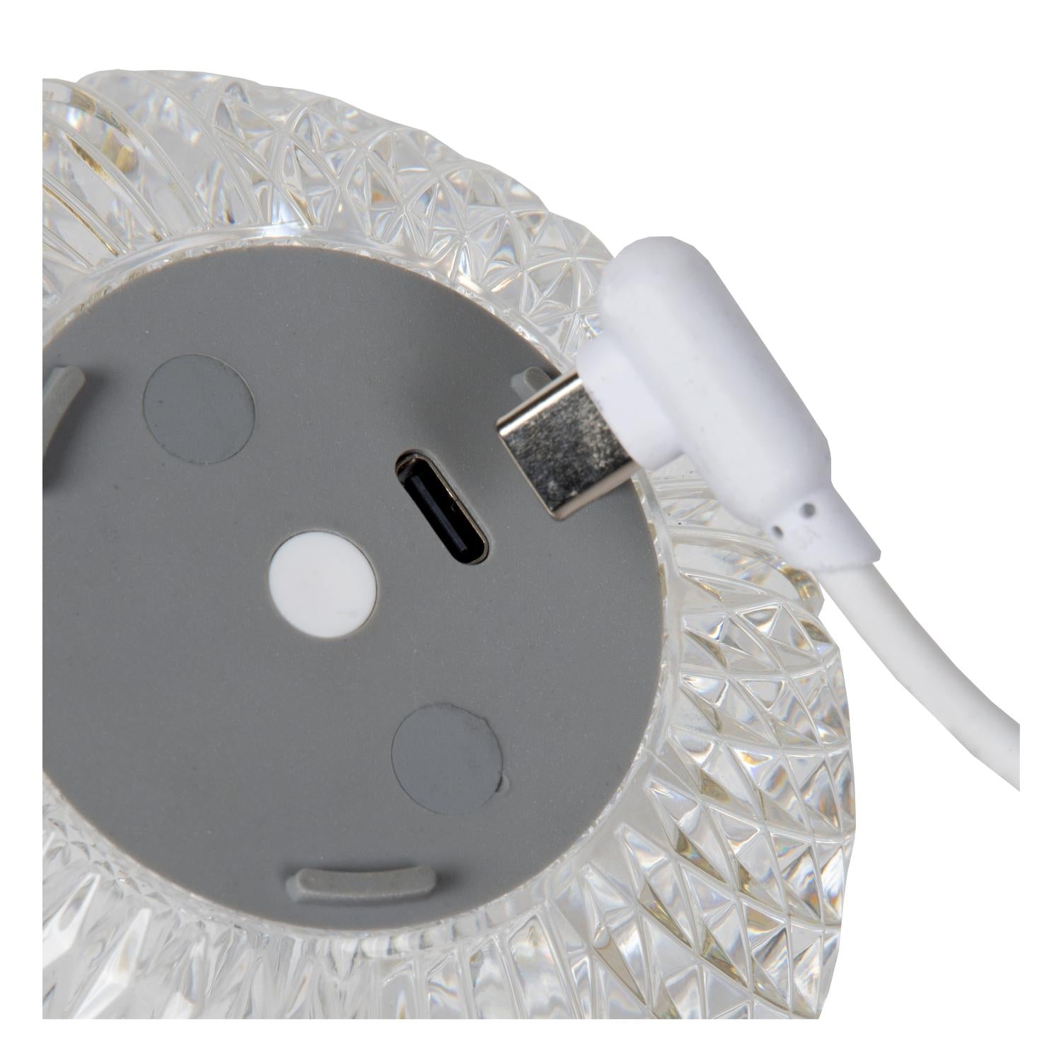 CINTRA - Rechargeable table lamp - Battery - Ø 9 cm - LED 3 StepDim - 1x1.5W 3000K - Transparent