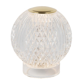 CINTRA - Rechargeable table lamp - Battery - Ø 9 cm - LED 3 StepDim - 1x1.5W 3000K - Transparent