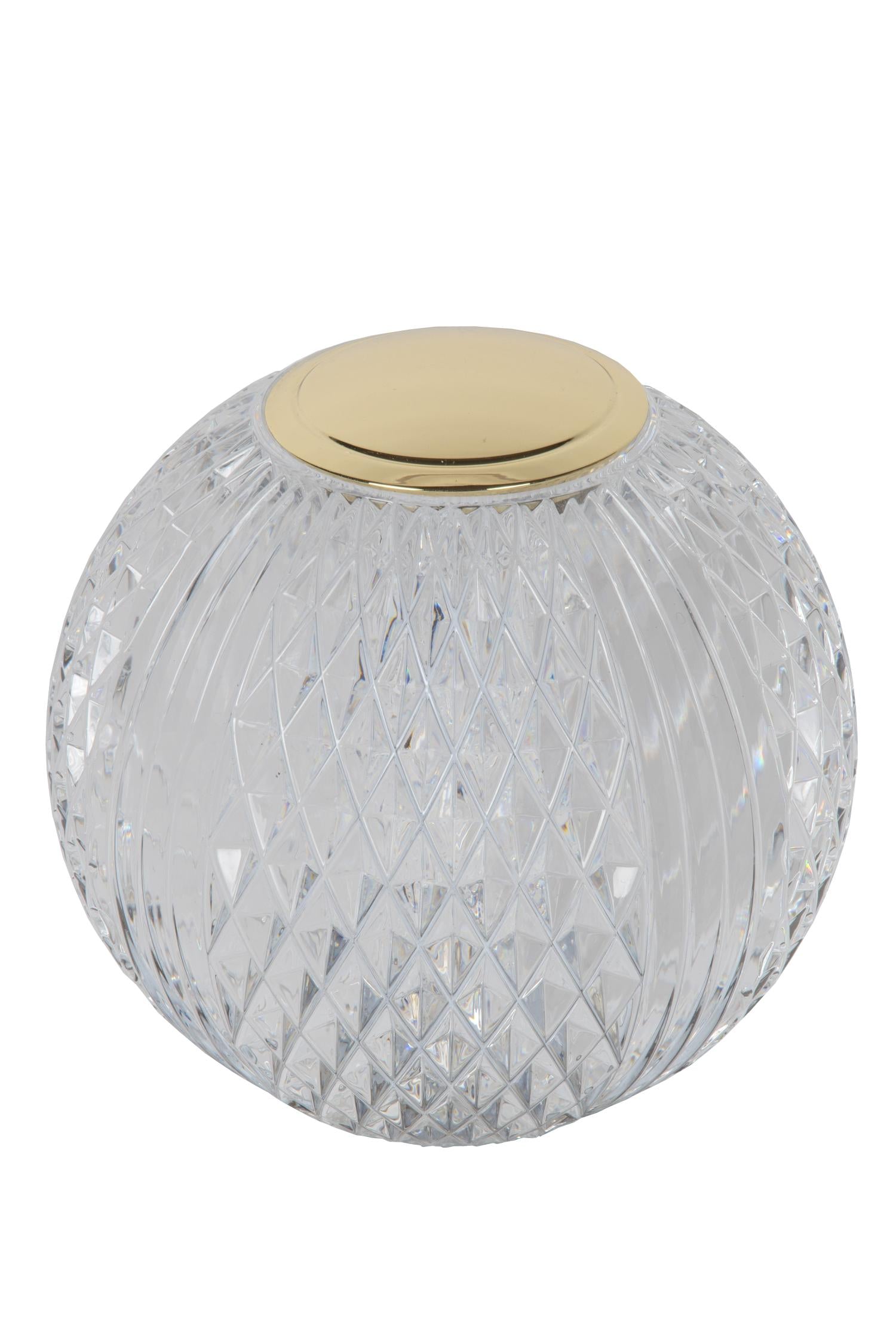 CINTRA - Rechargeable table lamp - Battery - Ø 9 cm - LED 3 StepDim - 1x1.5W 3000K - Transparent