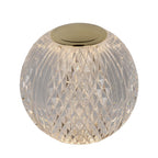 CINTRA - Oplaadbare Tafellamp - Accu/Batterij - Ø 11 cm - LED 3 StepDim - 1x2W 3000K - Transparant