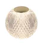 CINTRA - Oplaadbare Tafellamp - Accu/Batterij - Ø 11 cm - LED 3 StepDim - 1x2W 3000K - Transparant