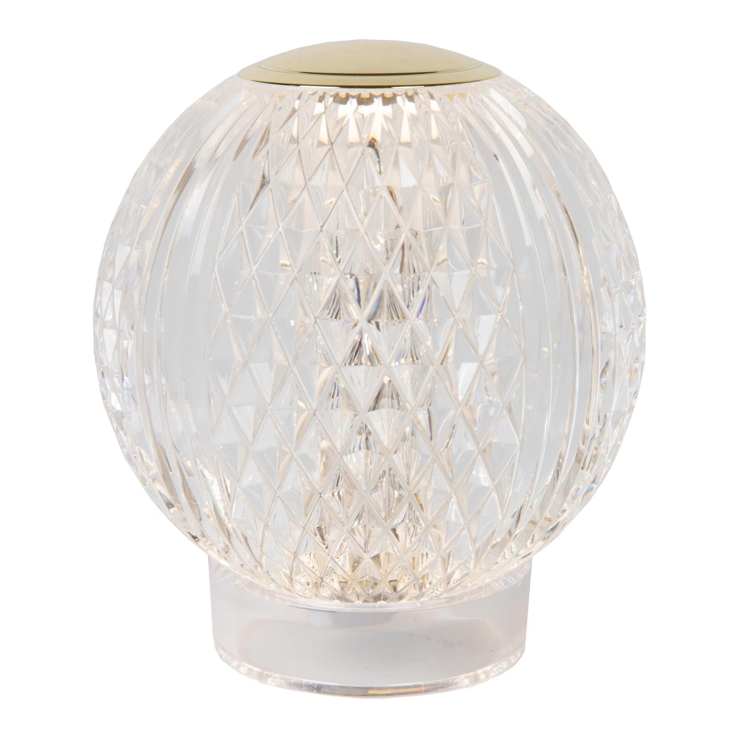 CINTRA - Oplaadbare Tafellamp - Accu/Batterij - Ø 11 cm - LED 3 StepDim - 1x2W 3000K - Transparant