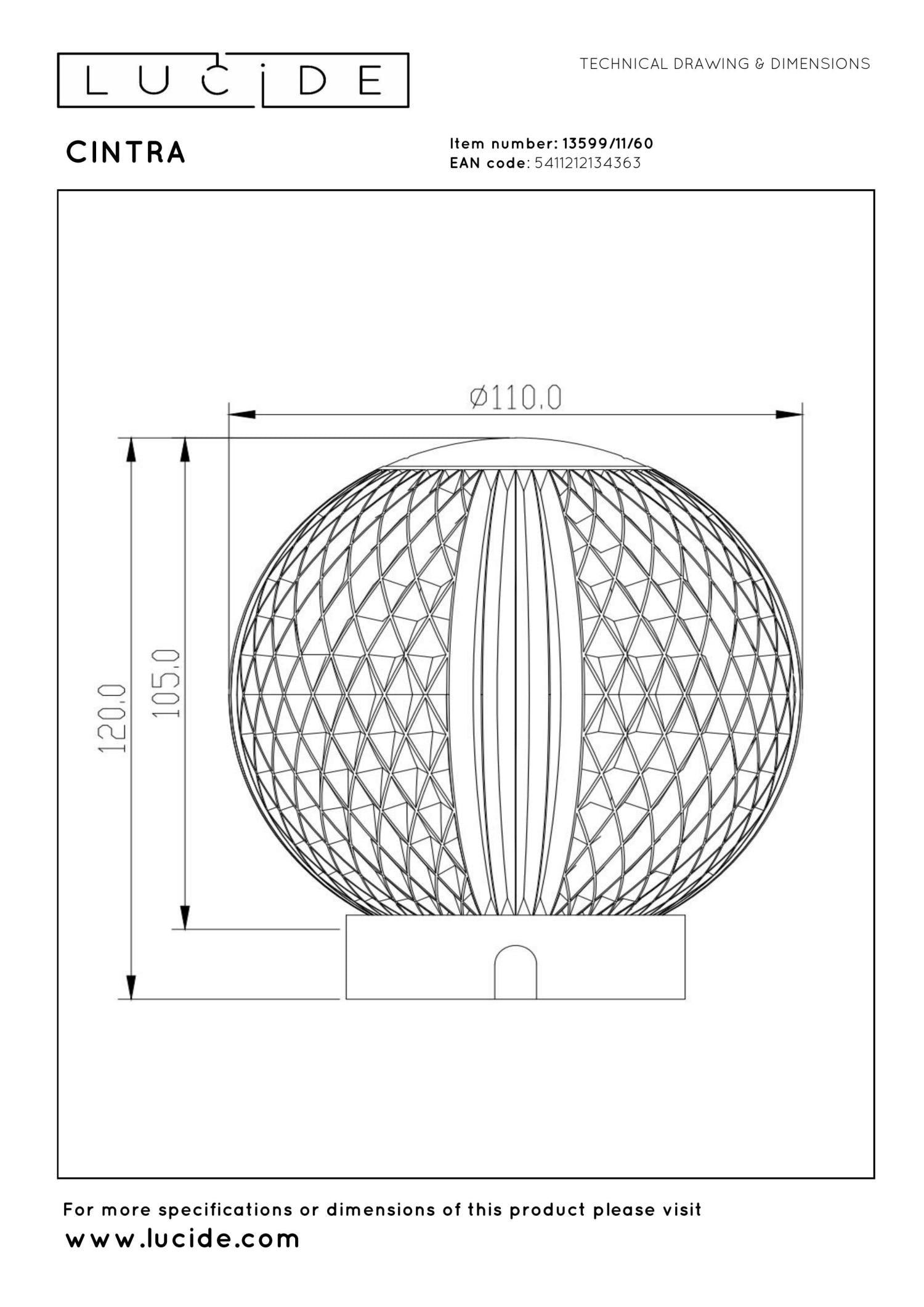 CINTRA - Oplaadbare Tafellamp - Accu/Batterij - Ø 11 cm - LED 3 StepDim - 1x2W 3000K - Transparant