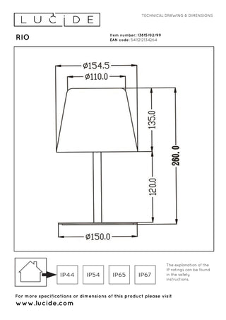 RIO - Rechargeable table lamp Indoor/Outdoor - Battery - Ø 15.5 cm - LED Dimmable - 1x1.8W 3000K - IP44 - RGB - Multicolour