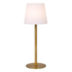 TYON - Rechargeable table lamp Indoor/Outdoor - Battery - Ø 15 cm - LED Dimmable - 1x2W 2700K - IP65 - Matt Gold / Brass