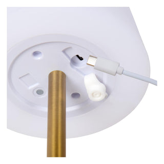 TYON - Rechargeable table lamp Indoor/Outdoor - Battery - Ø 15 cm - LED Dimmable - 1x2W 2700K - IP65 - Matt Gold / Brass