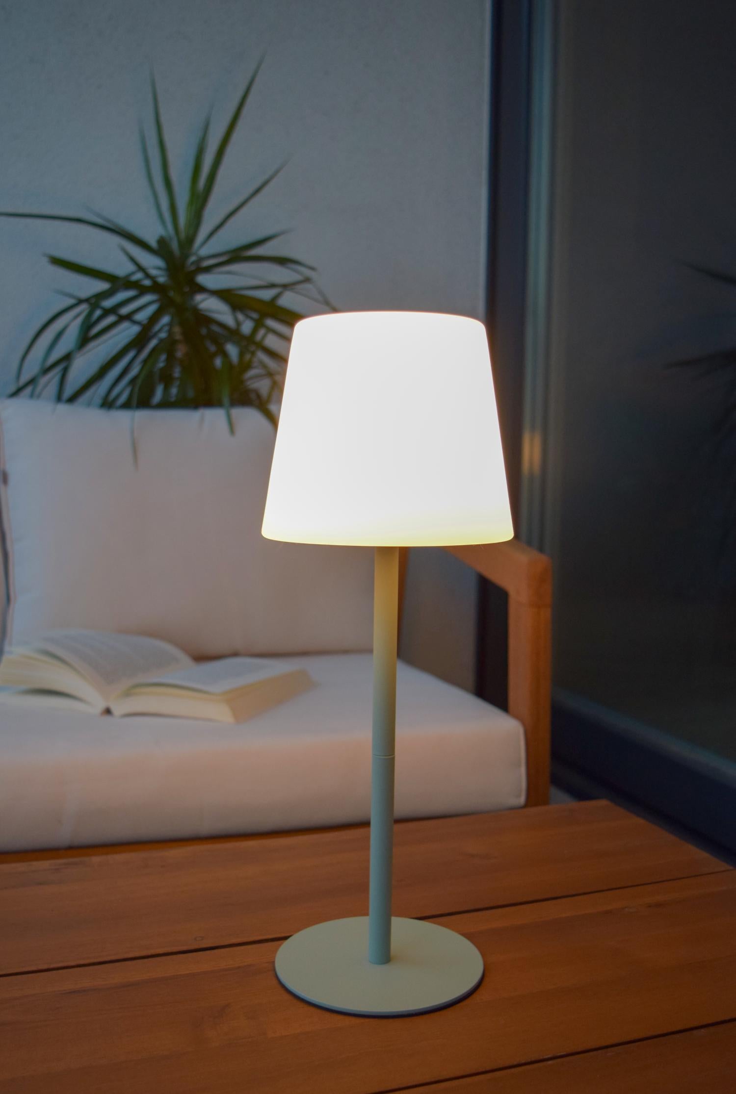 TYON - Oplaadbare Tafellamp Binnen/Buiten - Accu/Batterij - LED Dimb. - 1x2W 2700K - IP65 - Groen