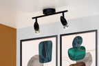 CARO - Spot plafonnier - 2xGU10 - Noir