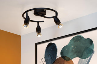CARO - Plafondspot - Ø 31 cm - 3xGU10 - Zwart
