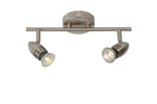 CARO-LED - Spot plafonnier - LED - GU10 - 2x5W 2700K - Chrome mat